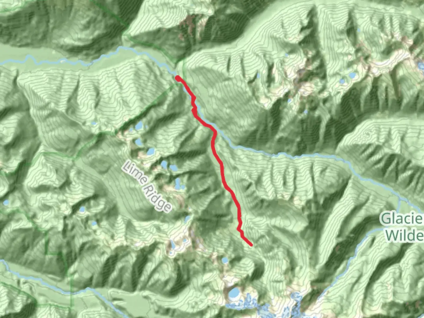An image depicting the trail Milk Creek Trail and its surrounding area.
