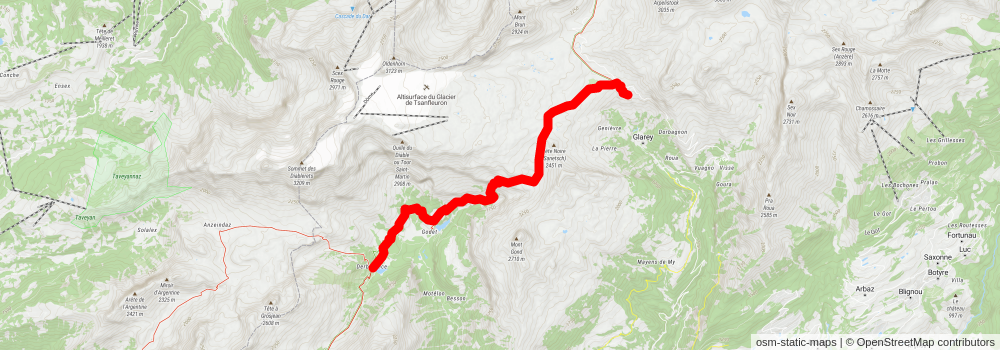 Sanetsch-Muveran-Weg stage 2 Map