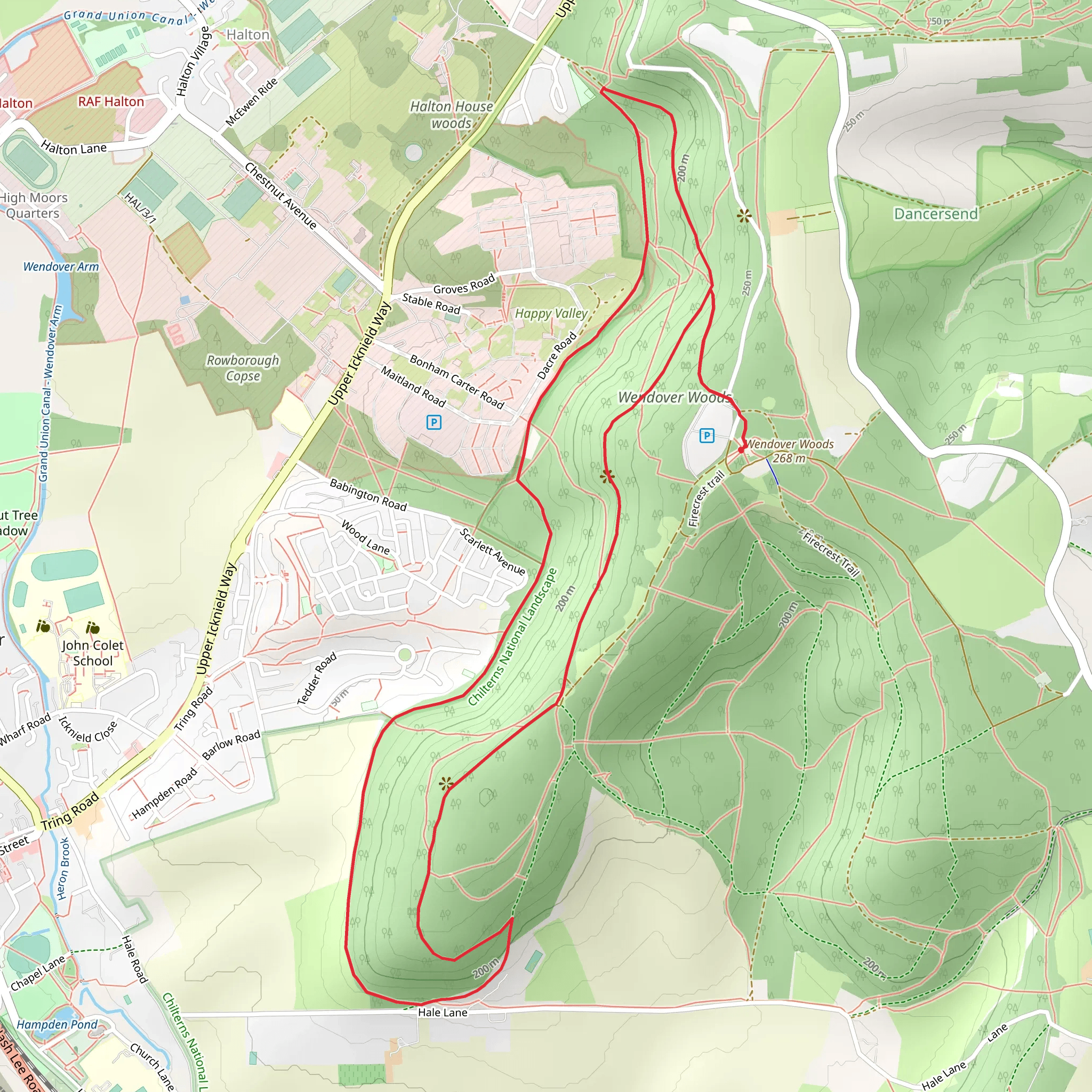 Haddington Hill and Boddington Hill Loop mobile static map