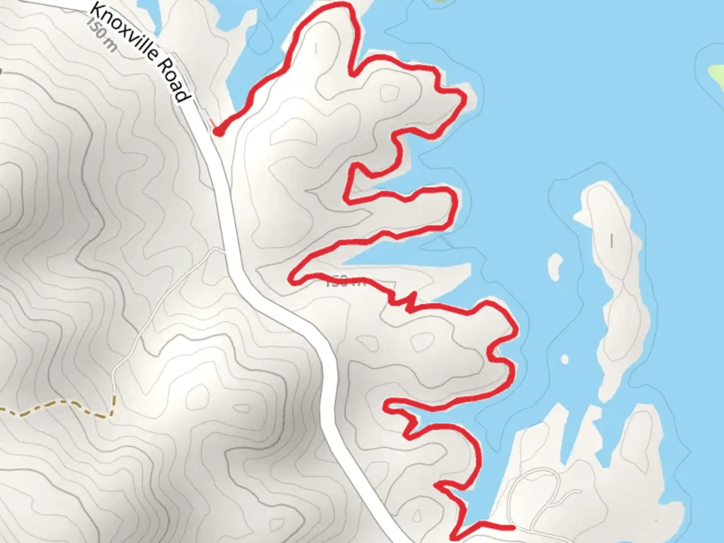 An image depicting the trail Knoxville Road and its surrounding area.