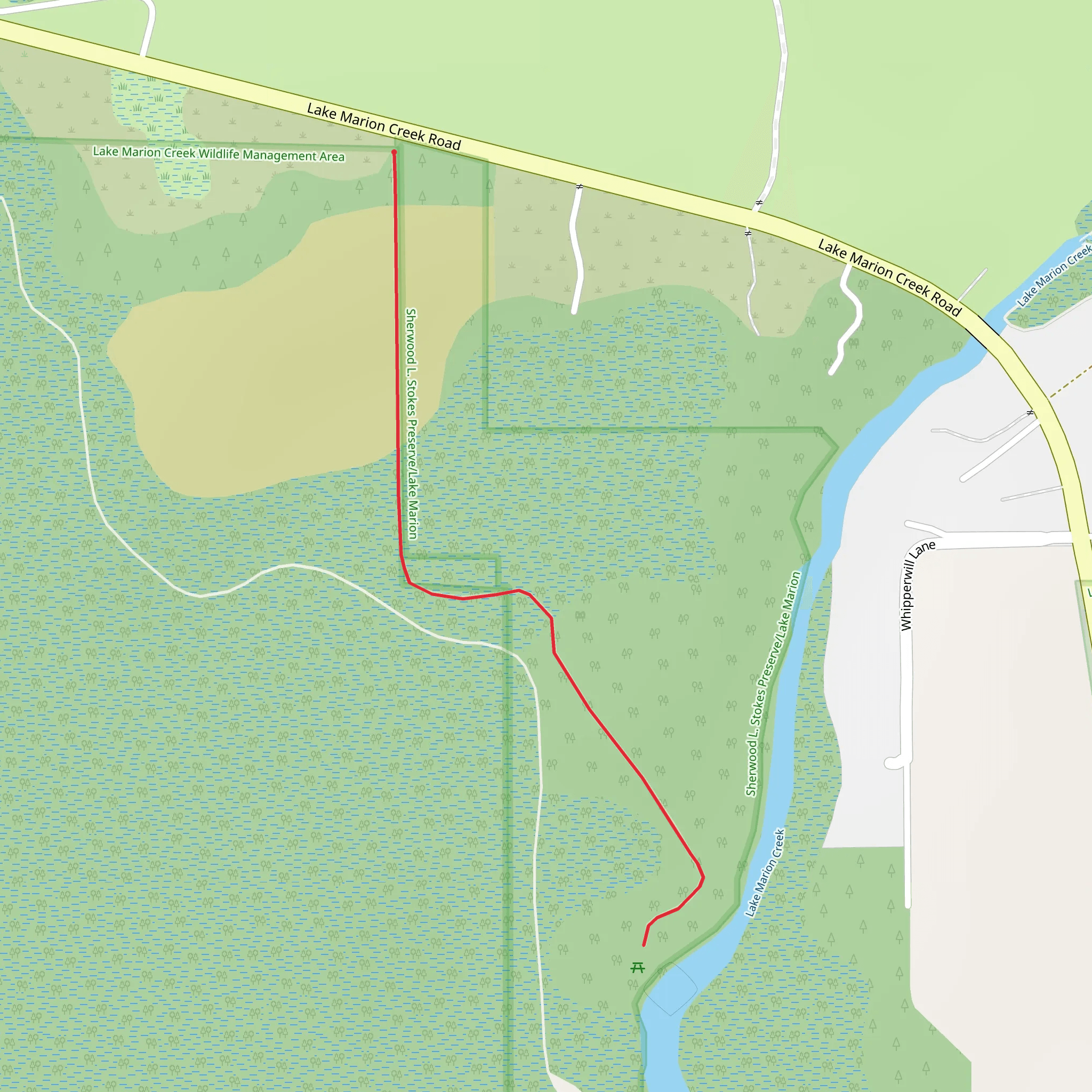 Lake Marion Creek Road mobile static map