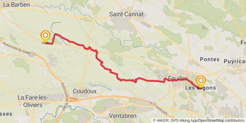 Via Aurelia stage 18 Map