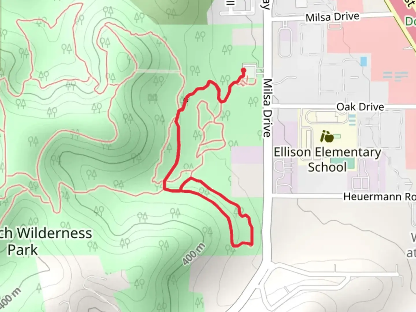 An image depicting the trail Juniper Barrens Loop and its surrounding area.