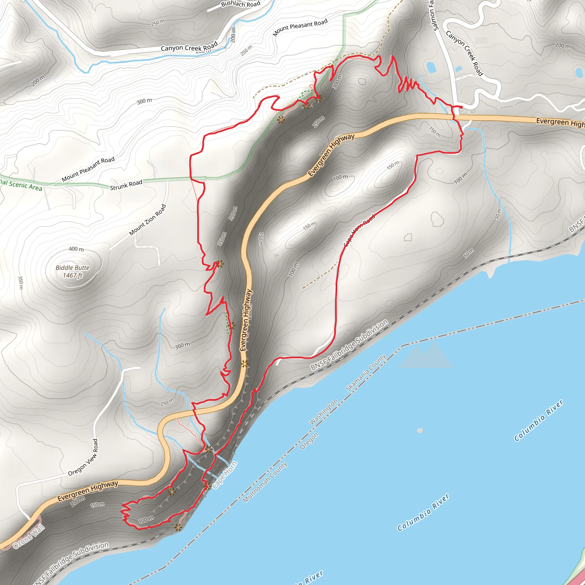 Cape Horn Trail mobile static map