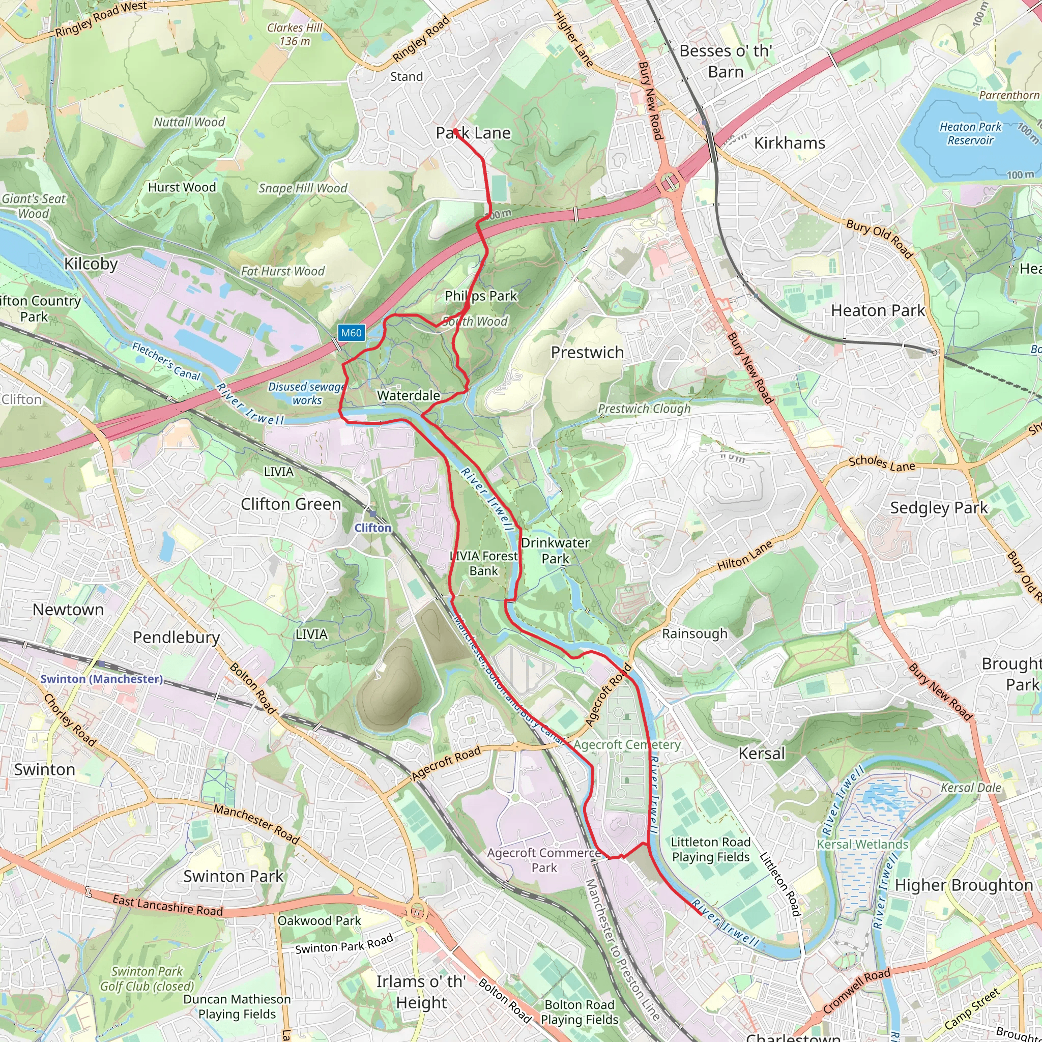 Waterdale and Livia Forest Bank Loop mobile static map