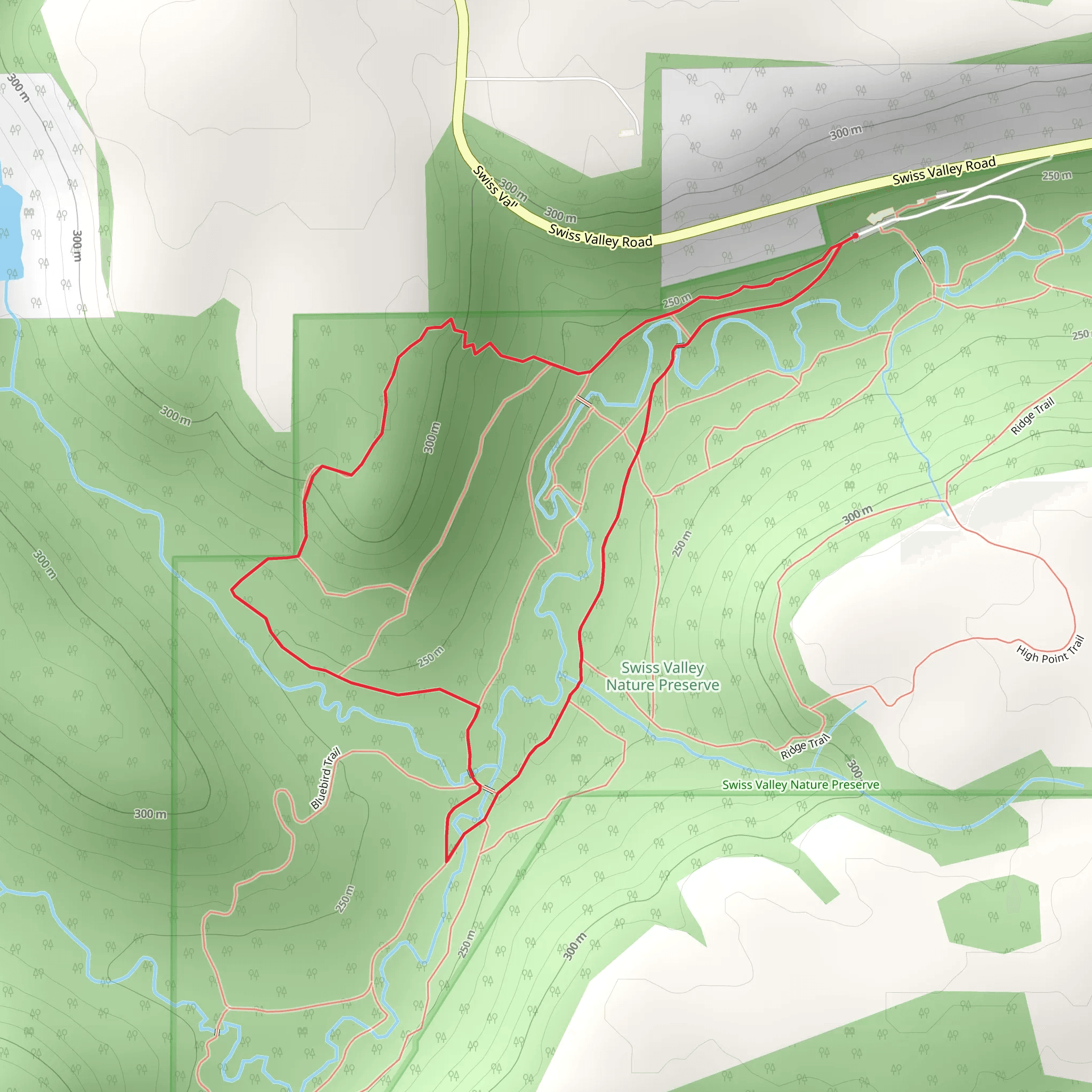 Swiss Valley Nature Preserve Loop mobile static map