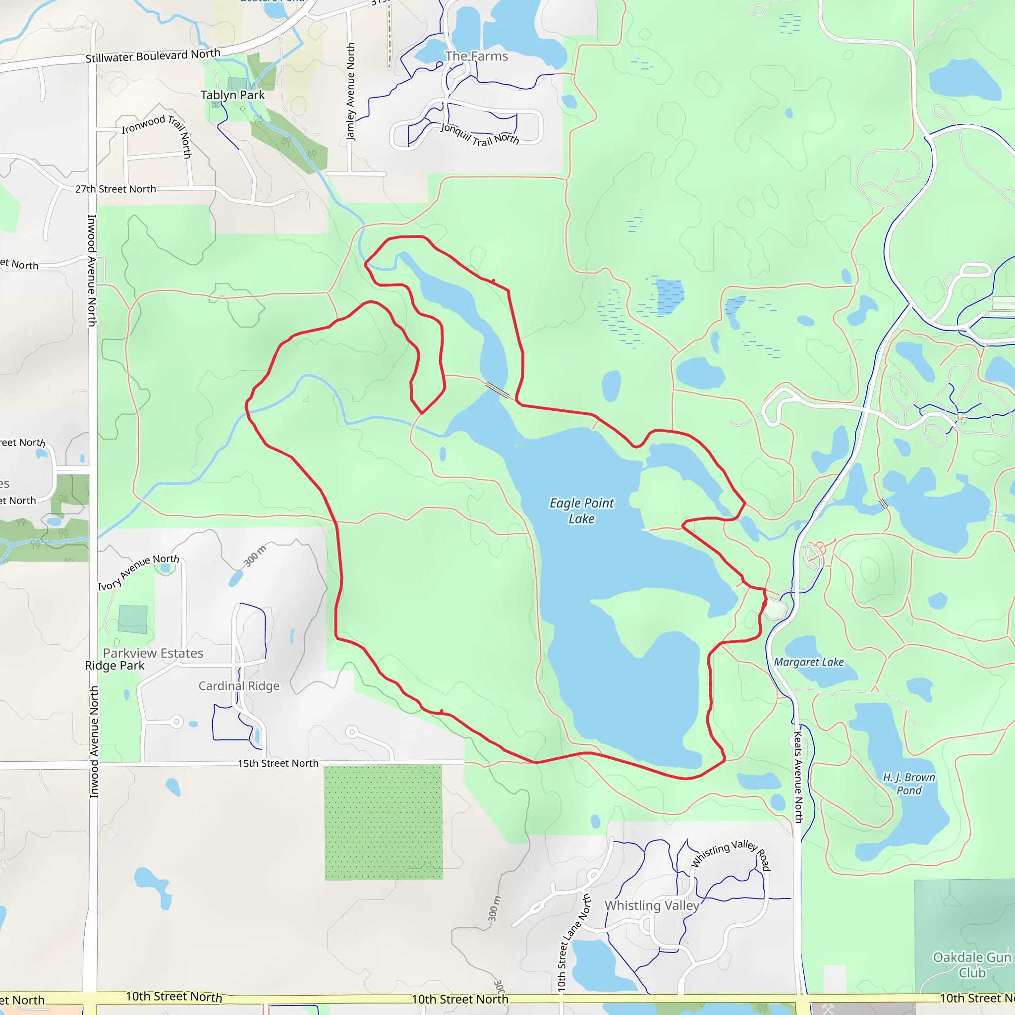 Eagle Point Lake Loop mobile static map