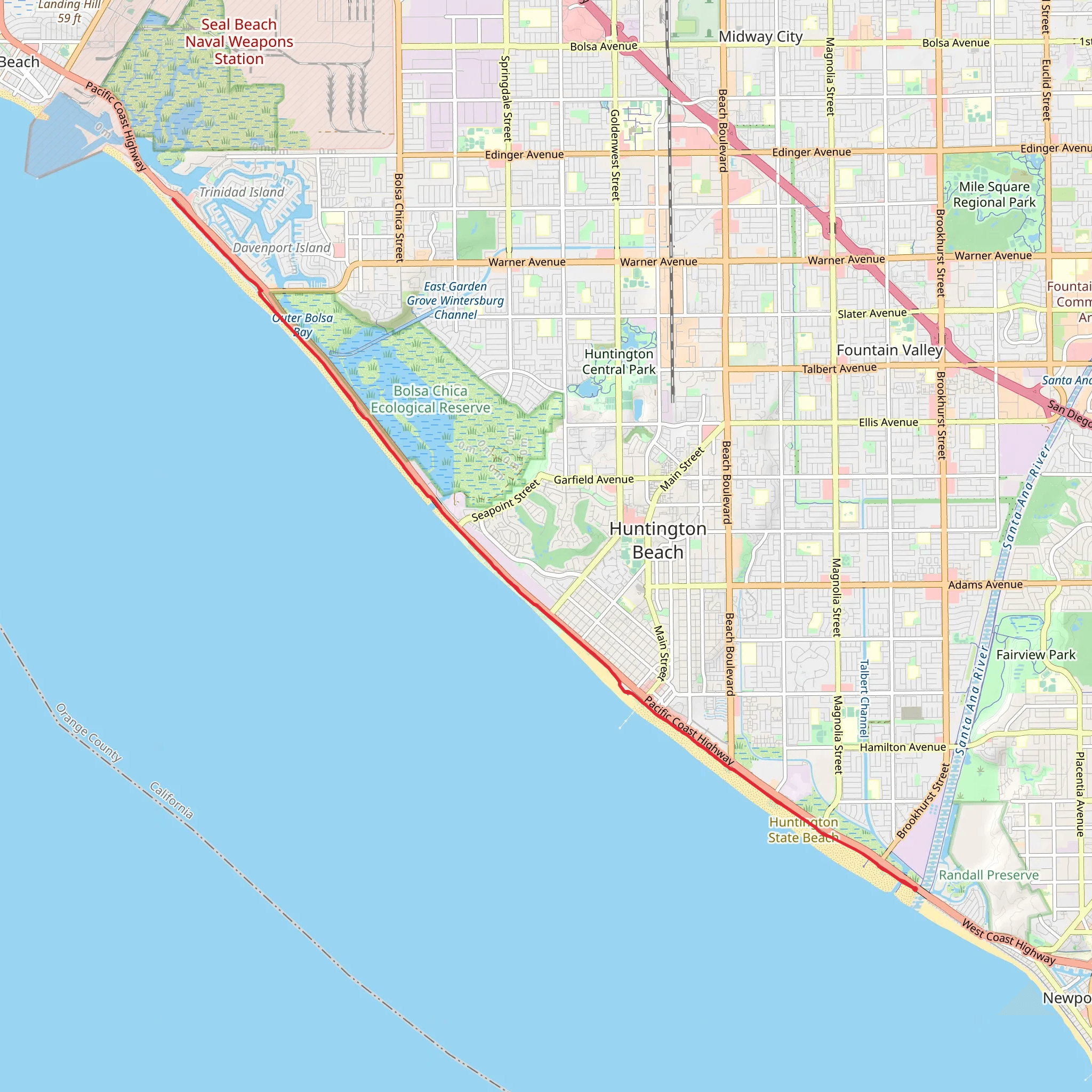 Sunset Beach Walk mobile static map