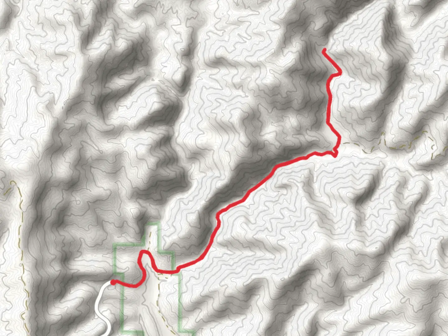 An image depicting the trail Cienaga Campground and Naylor Place and its surrounding area.