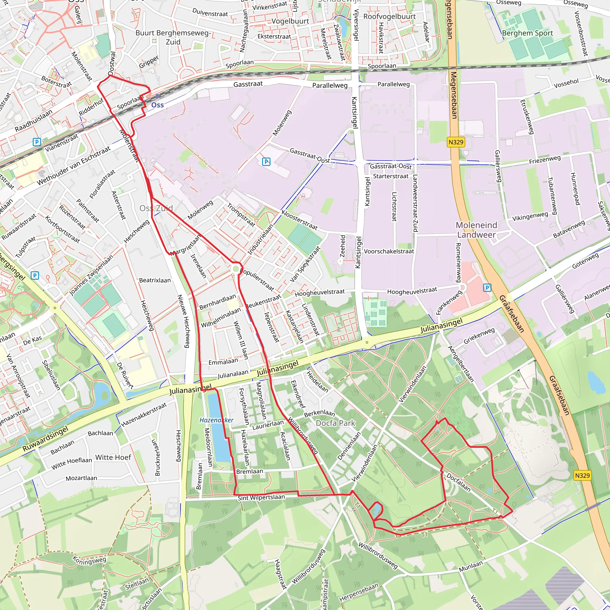 Perevijver and Hazenakker Loop mobile static map