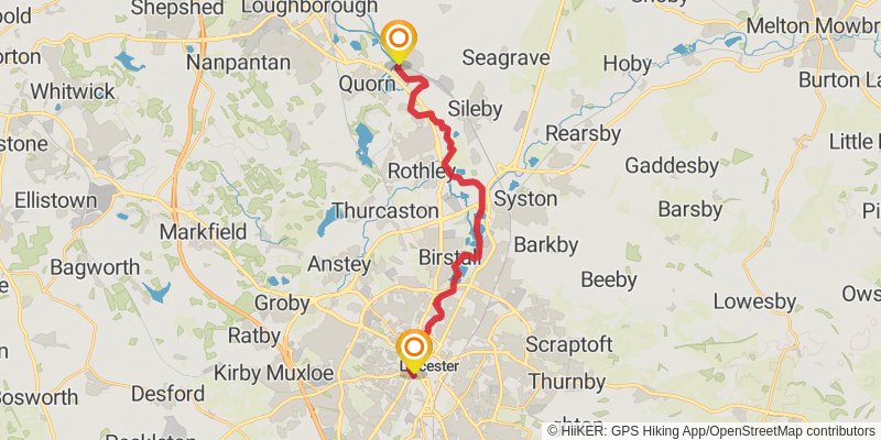 Leicester Line via Grand Union Canal Walk stage 4 Map