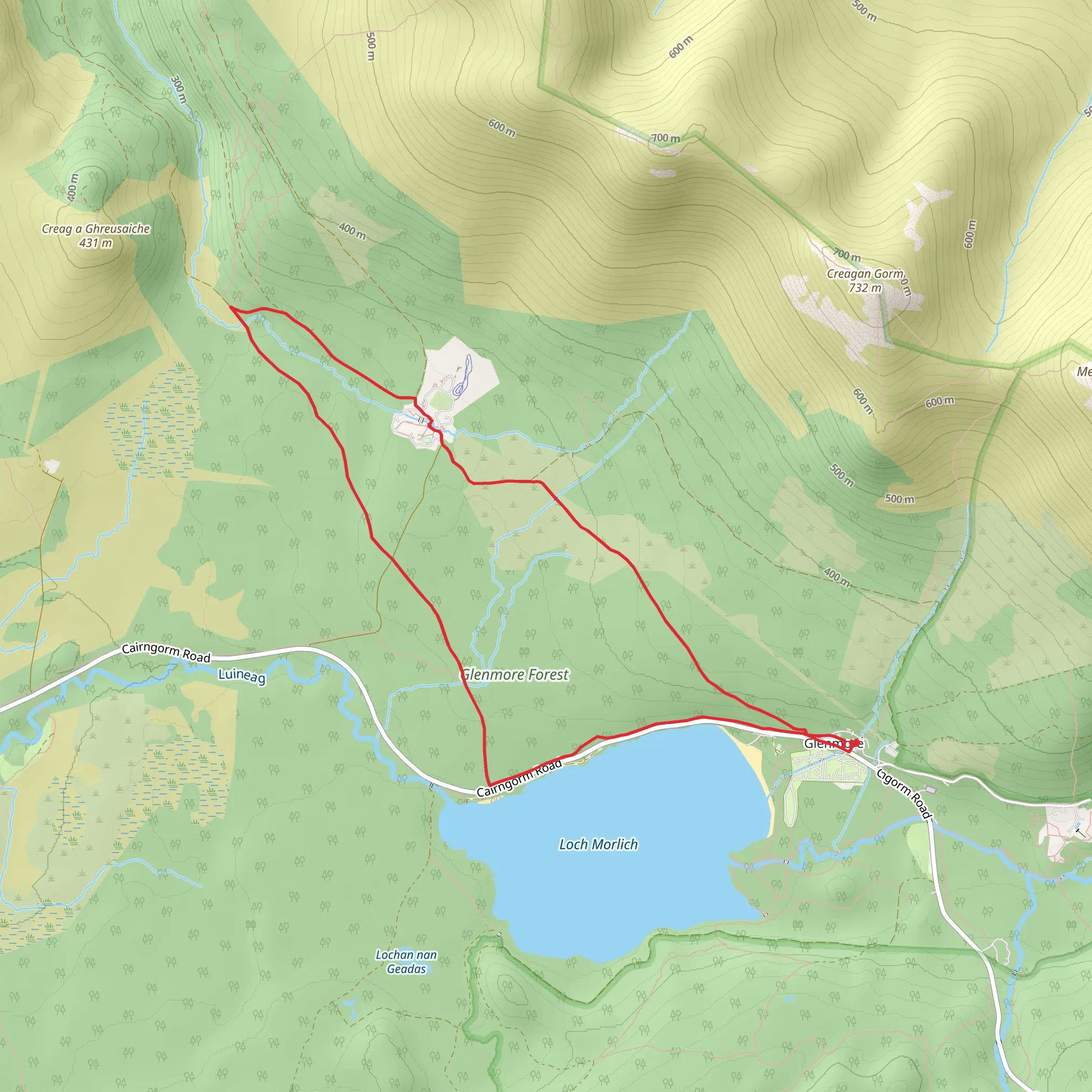 Glenmore Forest Park Loop mobile static map