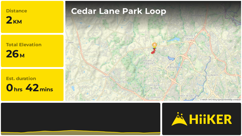 Cedar Lane Park Loop Howard County Maryland - Main Image