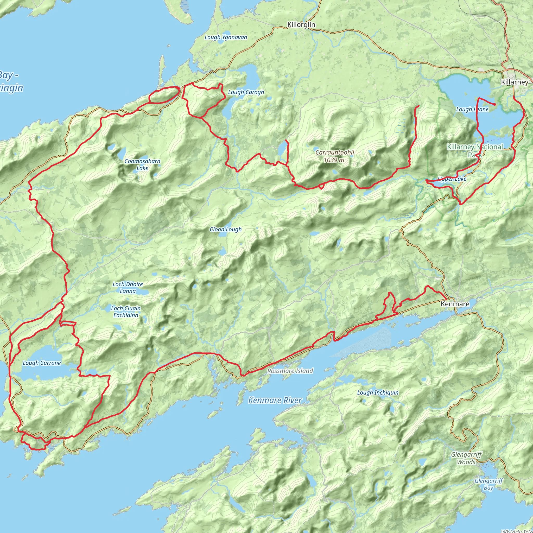 Kerry Way 11-Day Moderate Tour (Hillwalk Tours) mobile static map