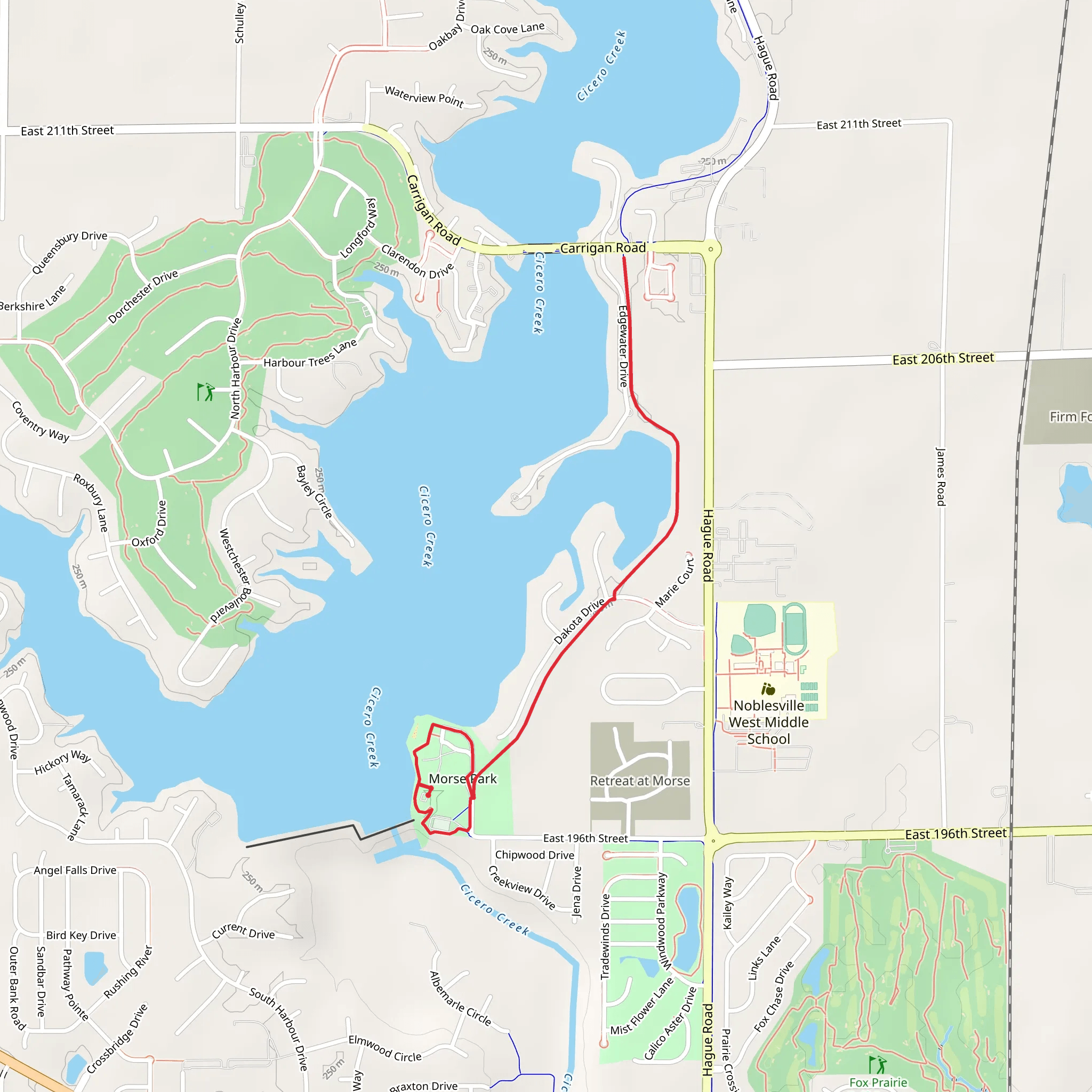 Morse Park and Cicero Creek Walk mobile static map