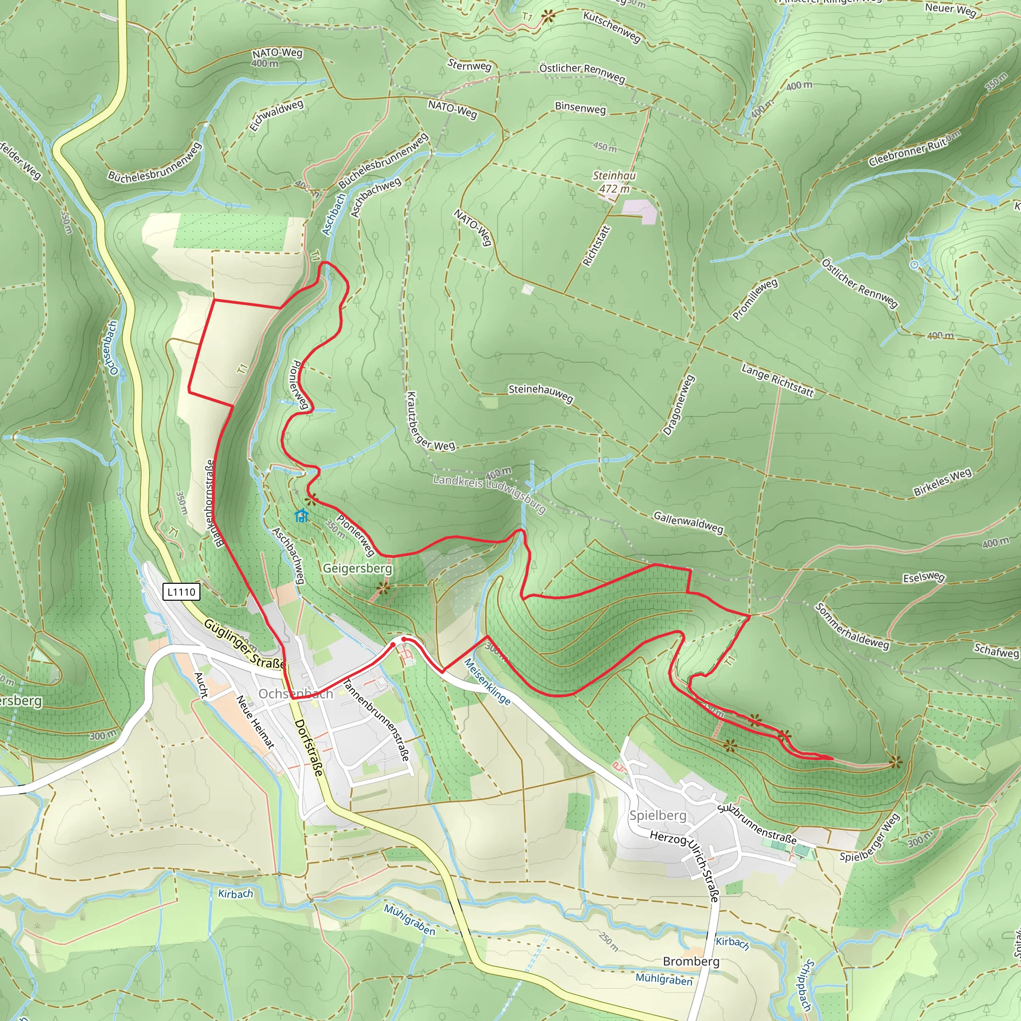 Ochsenbach Rundwanderweg Loop mobile static map