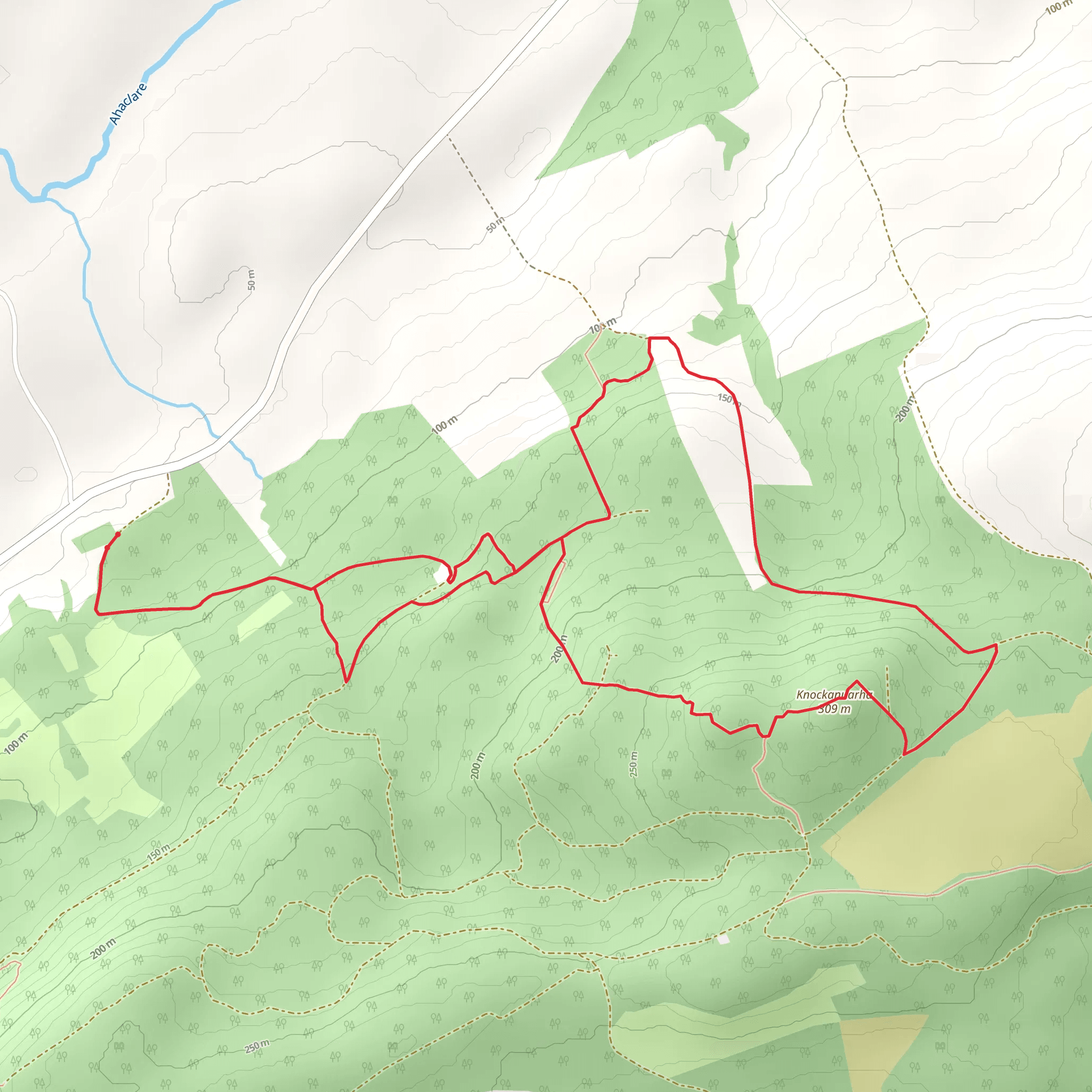 Knockanuarha Loop mobile static map
