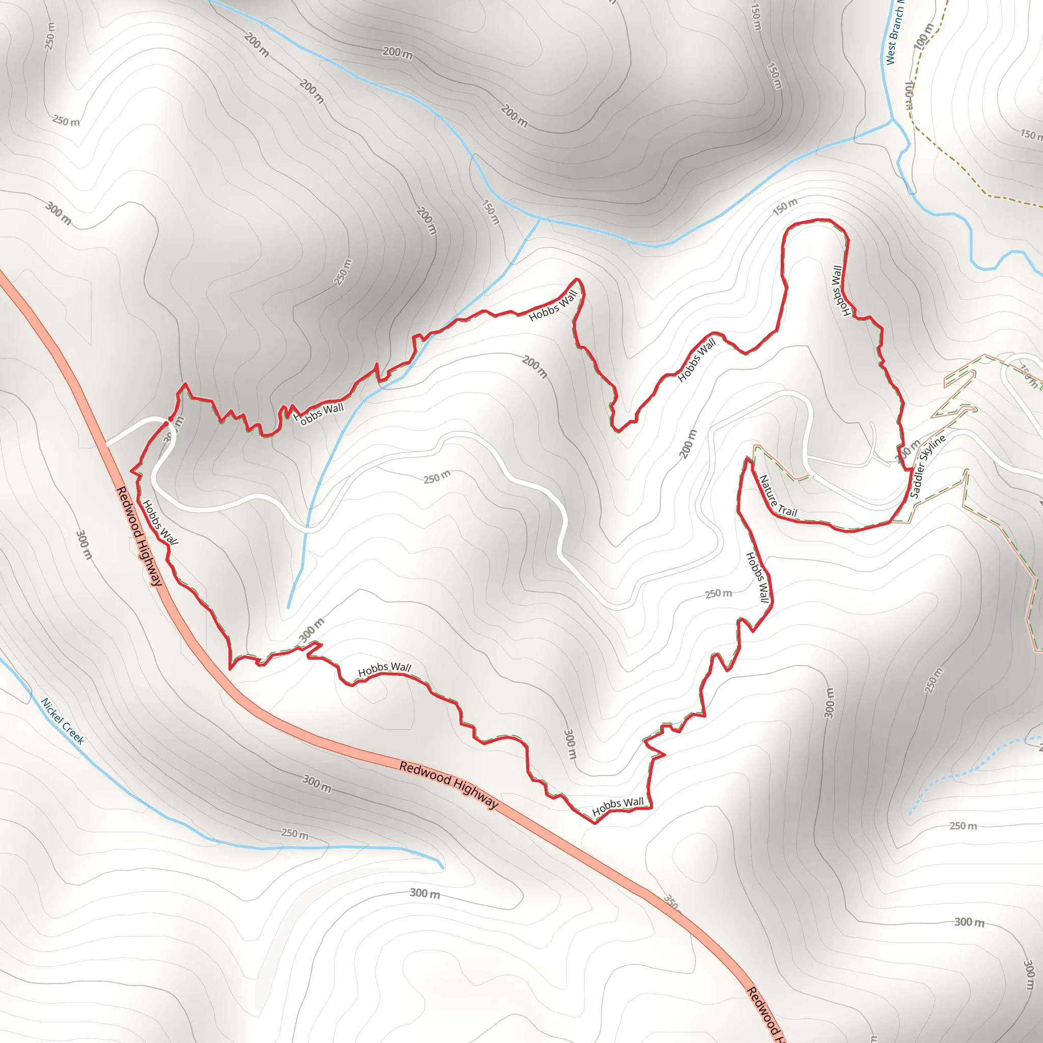 Hobbs Wall Trail mobile static map