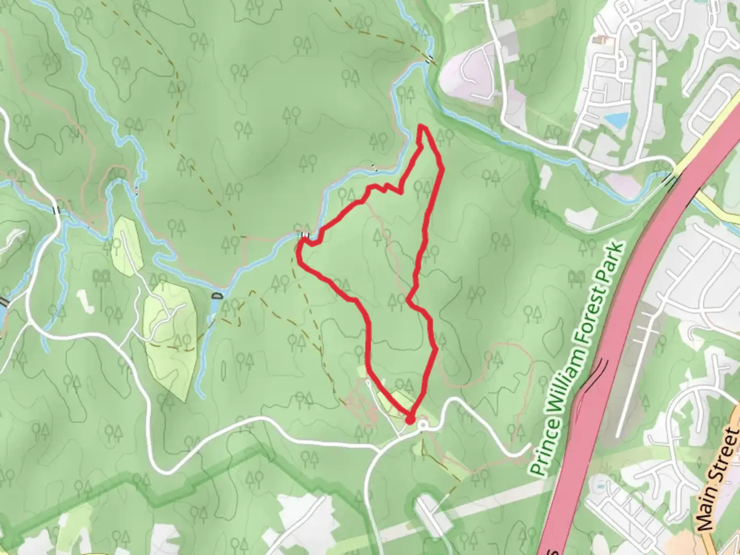 An image depicting the trail Laurel Trail Loop and its surrounding area.