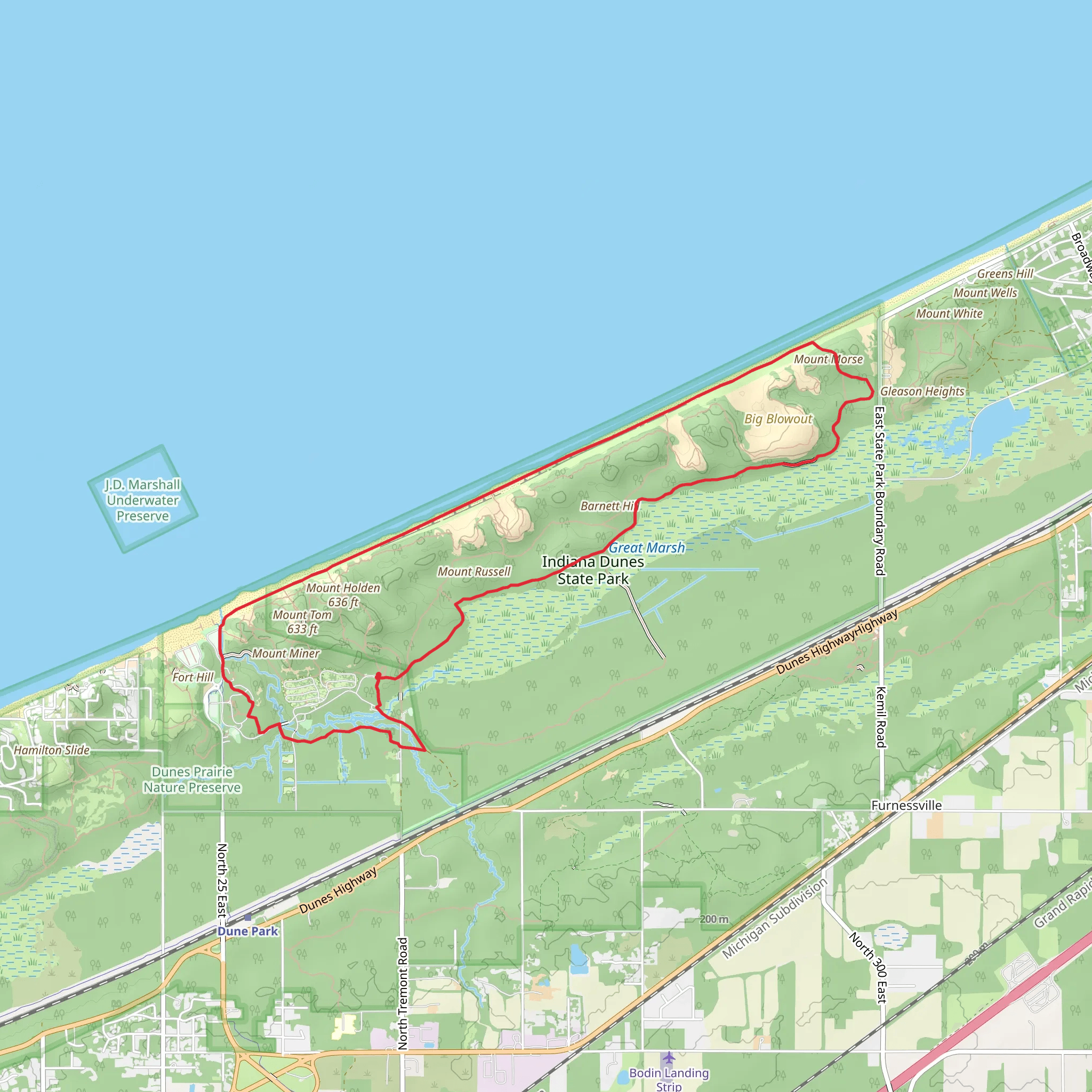 DLT n - Howe Rd to Broadway Loop mobile static map