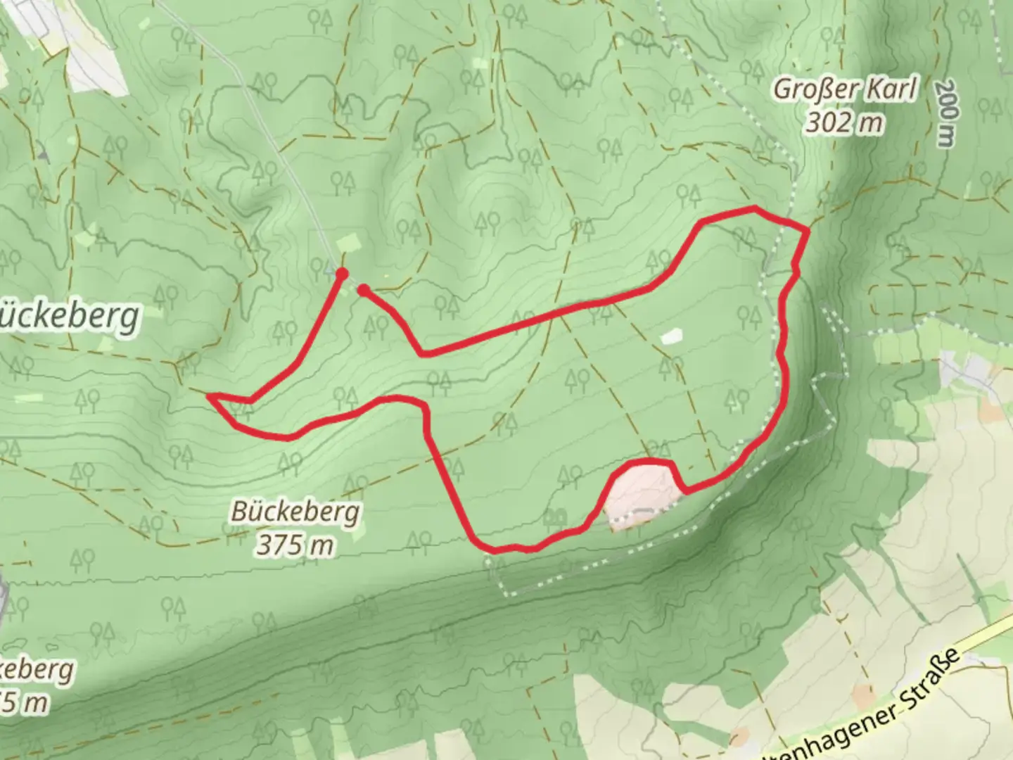 An image depicting the trail Bornau Rundweg and Wierser Tor Rundweg and its surrounding area.