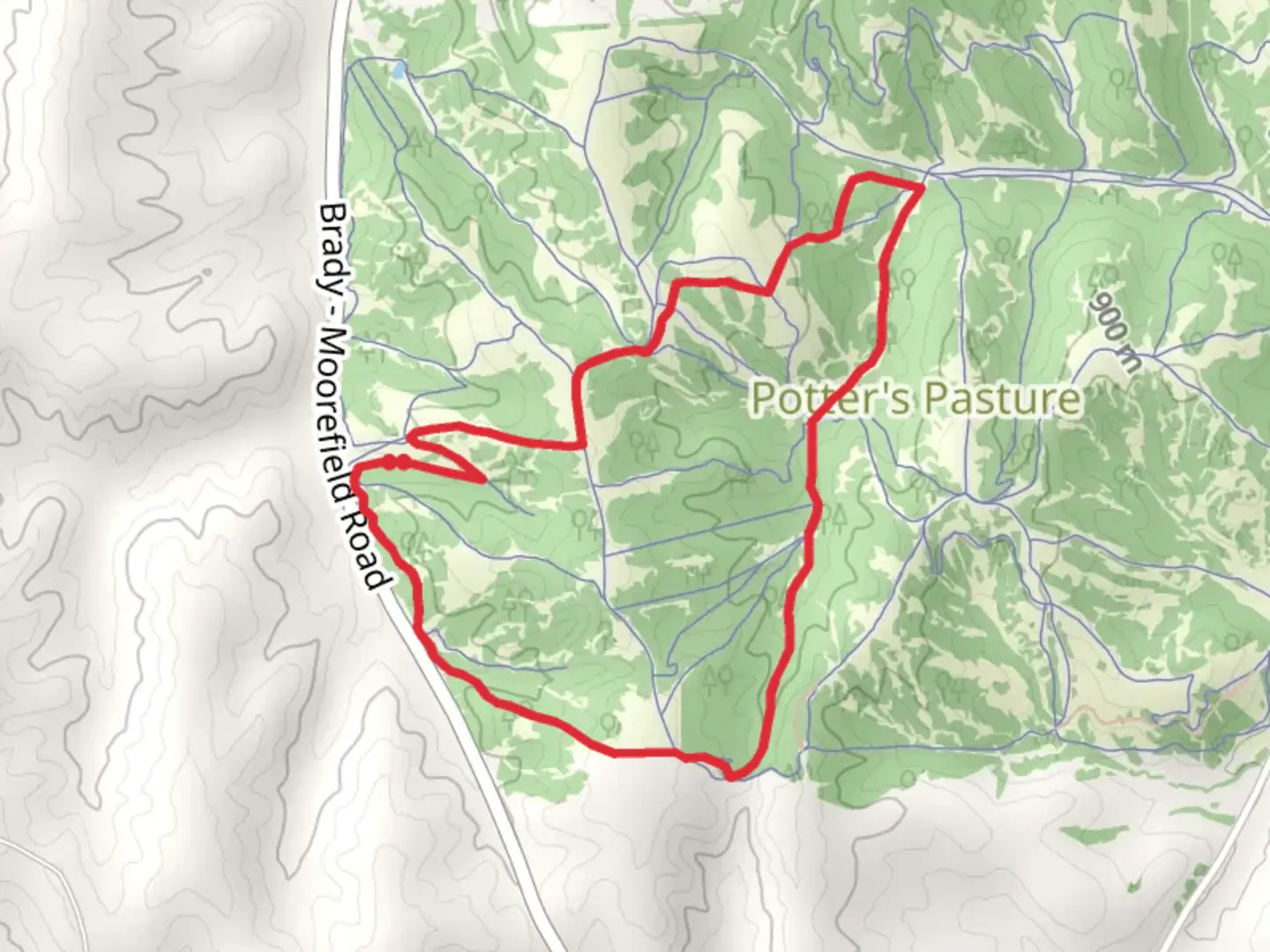 An image depicting the trail Upper T n T and Susan's Singletrack Loop and its surrounding area.