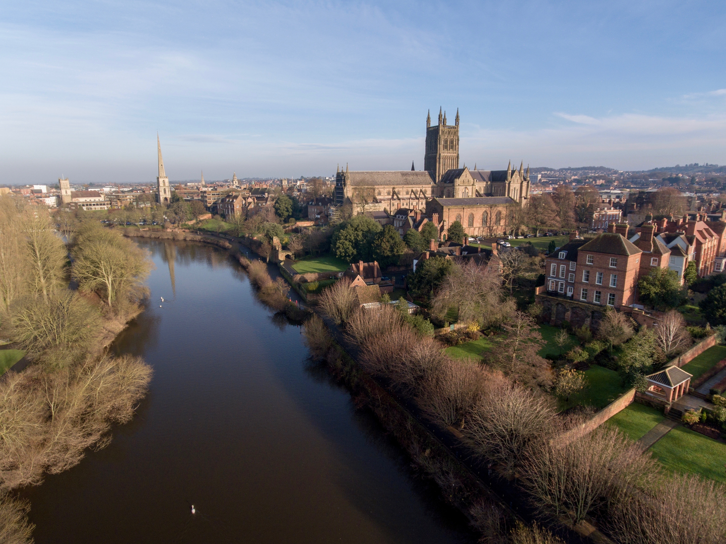 An image depicting the trail Two Rivers Walk to Powick and Worcester and its surrounding area.