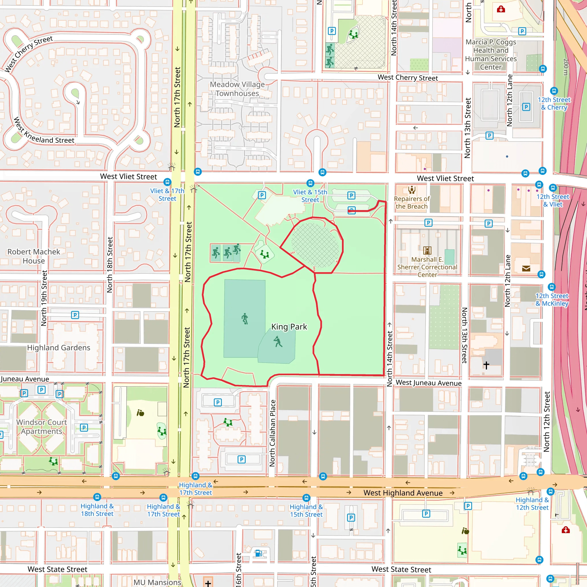 King Park Loop mobile static map