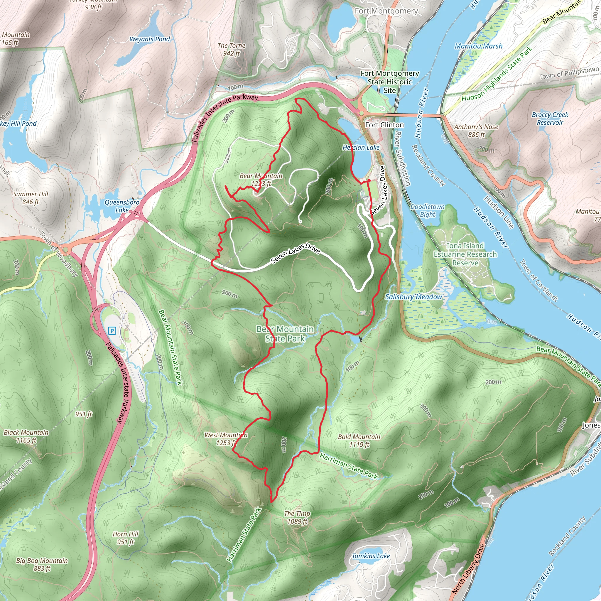 Hessian Lake and West Mountain mobile static map