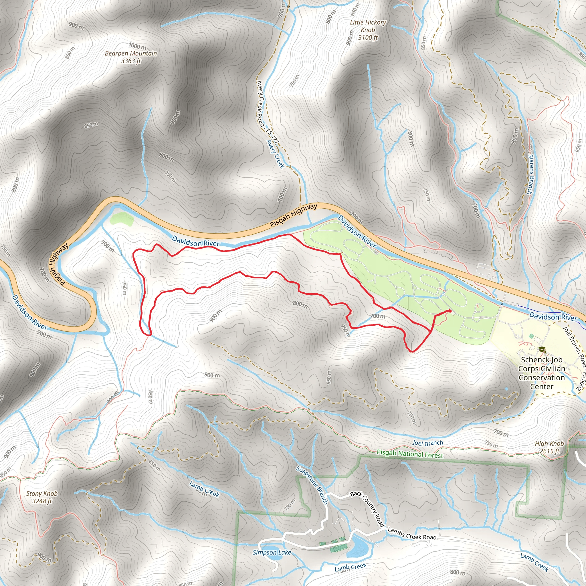 North Slope Trail mobile static map