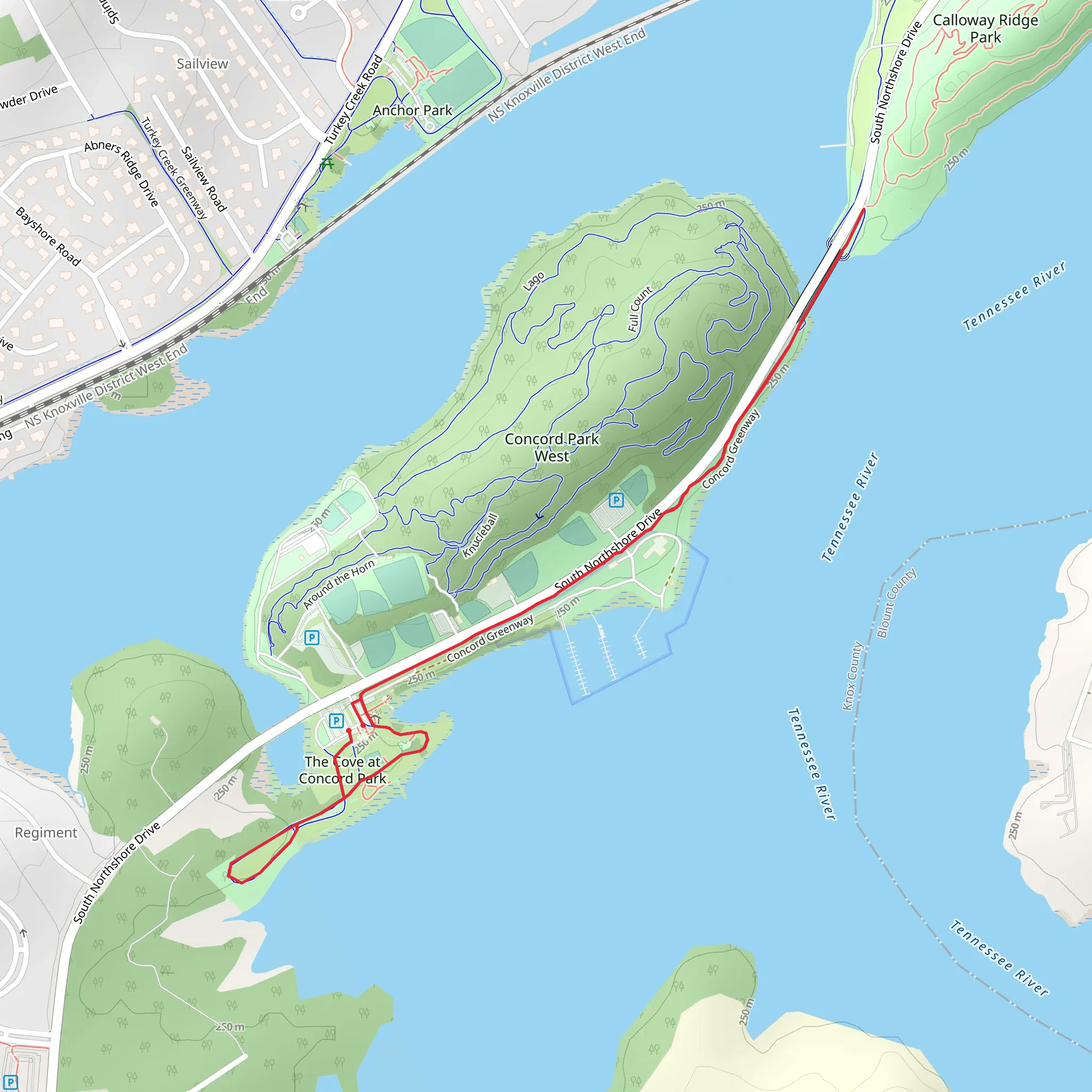 Concord Greenway mobile static map