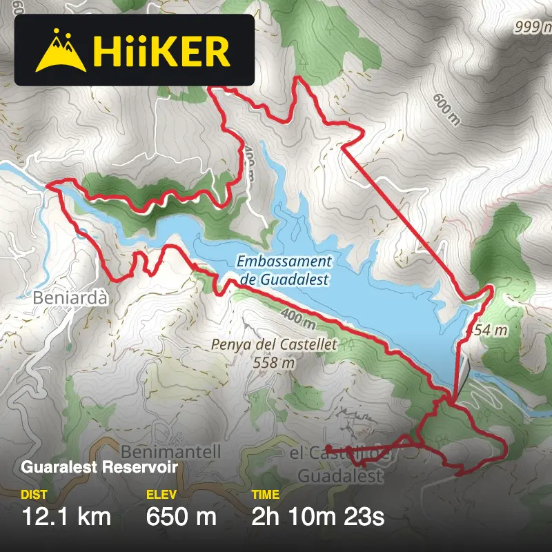 A map preview of the recording Guaralest Reservoir .