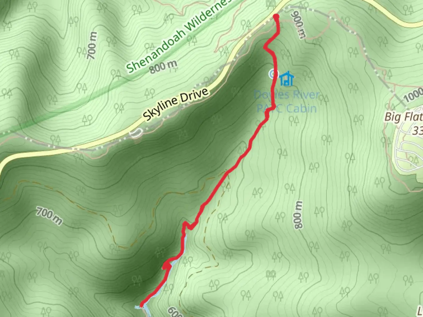 An image depicting the trail Doyles River and its surrounding area.