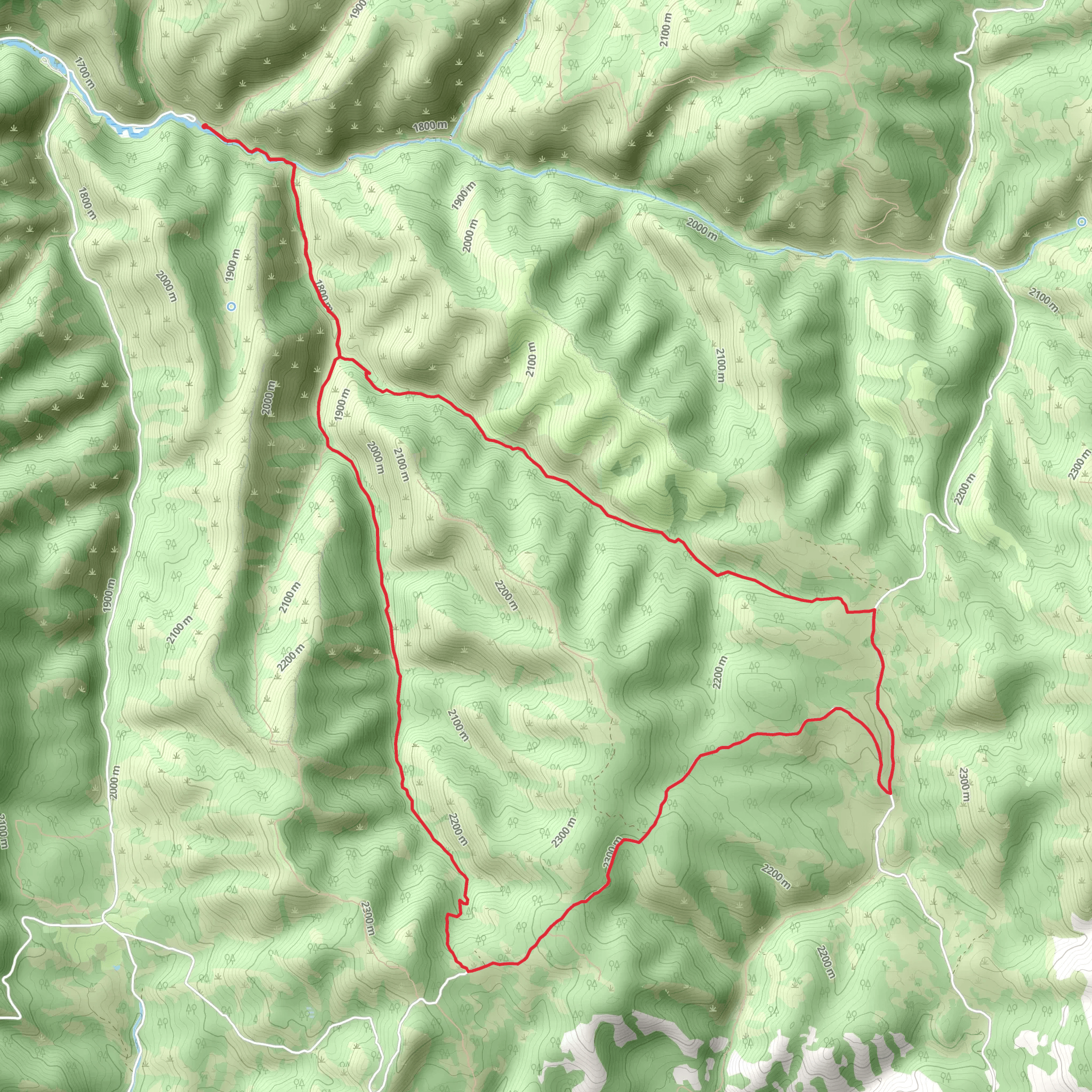 Sheep Creek and Ricks Canyon Loop mobile static map