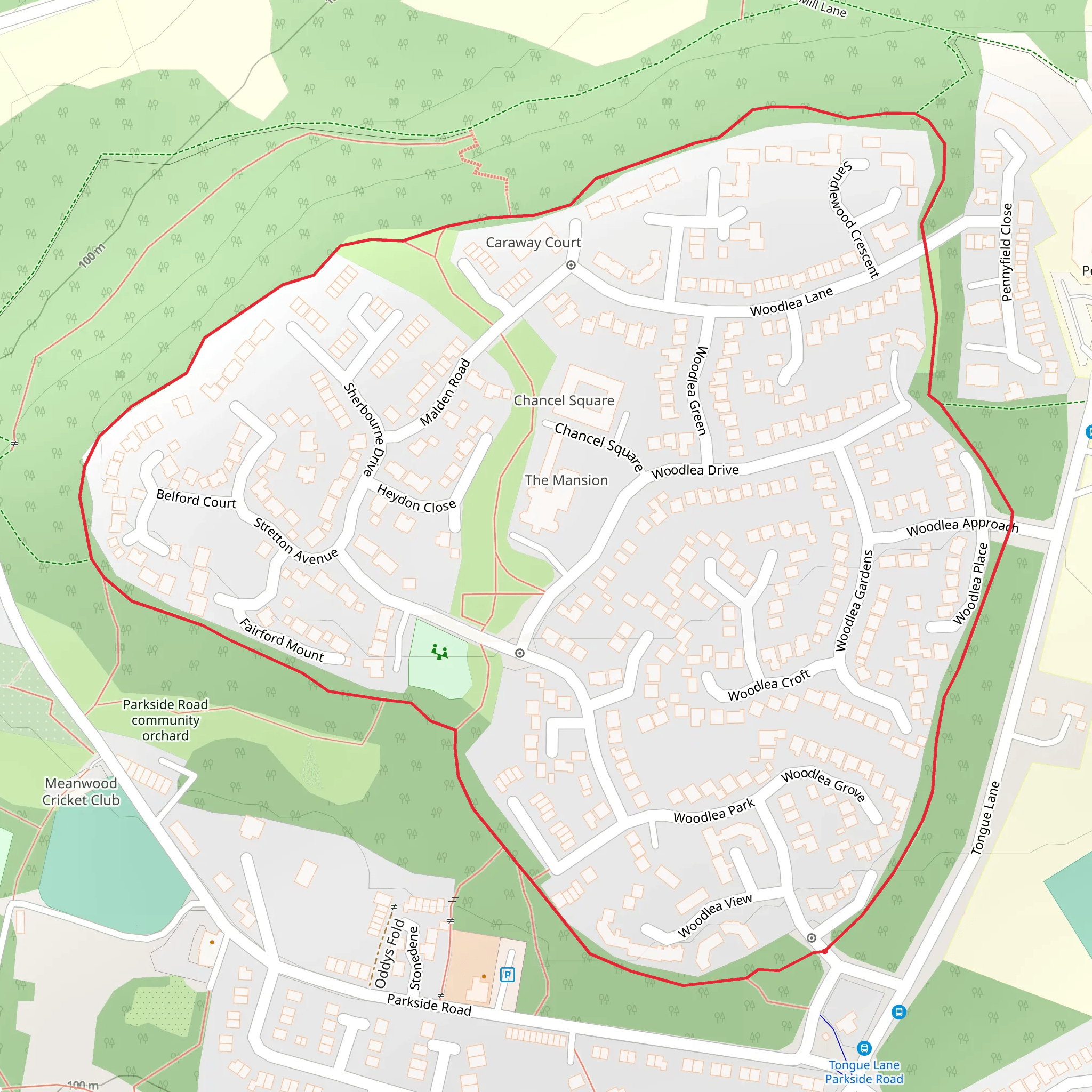 Woodlea Park Loop mobile static map