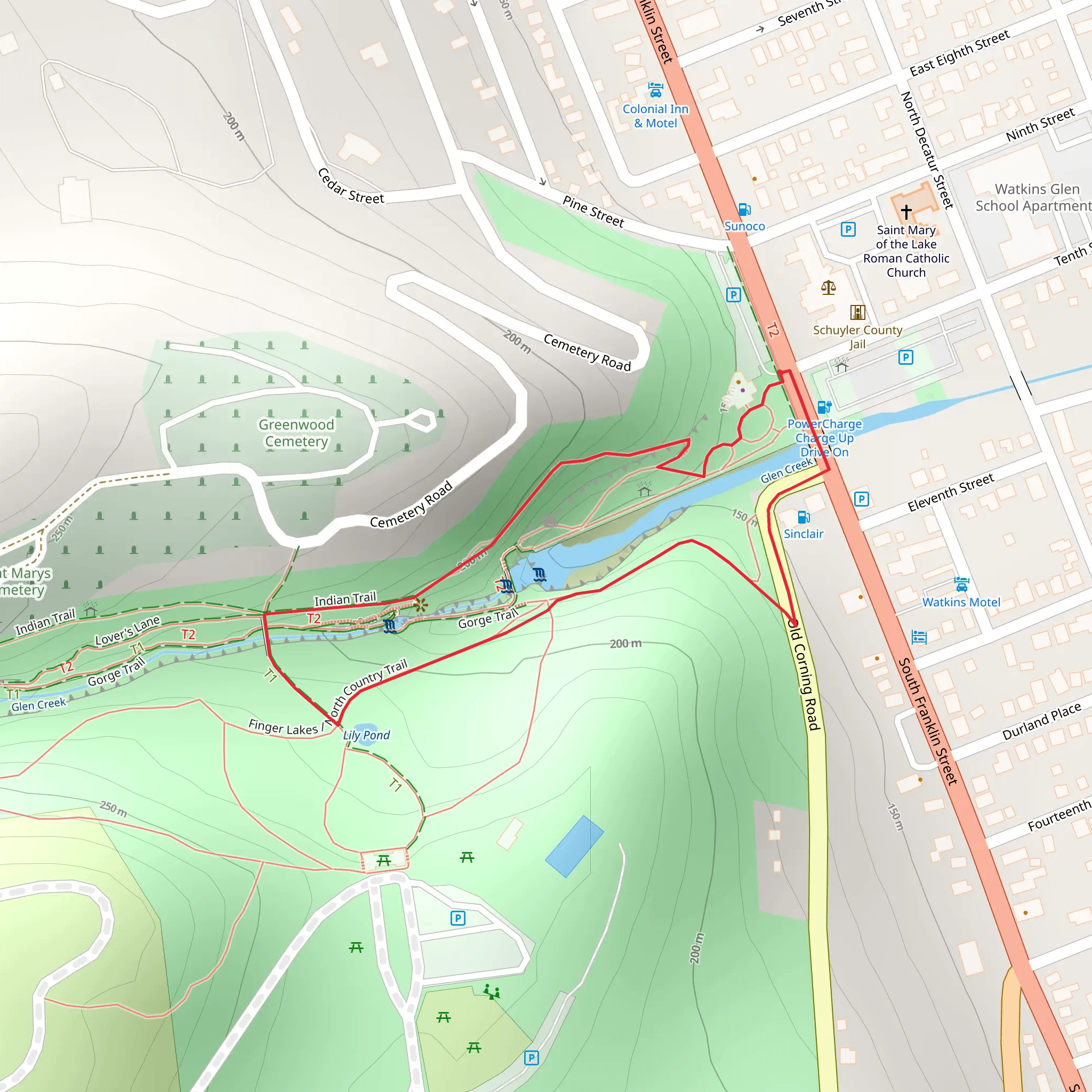 Glen Creek Loop - Lafayette Park mobile static map