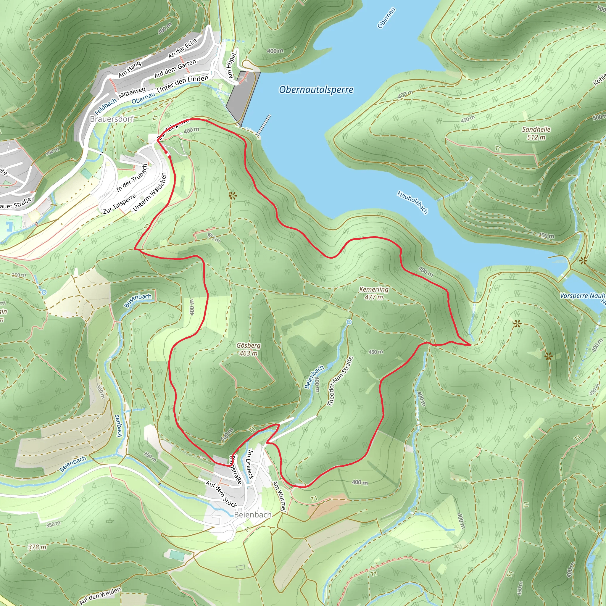 Gösberg and Steinhardt Loop via Deuz Ruckersfeld mobile static map