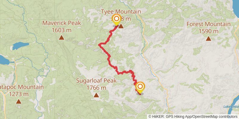 Billy Ridge via Mad River Trail stage 4 Map
