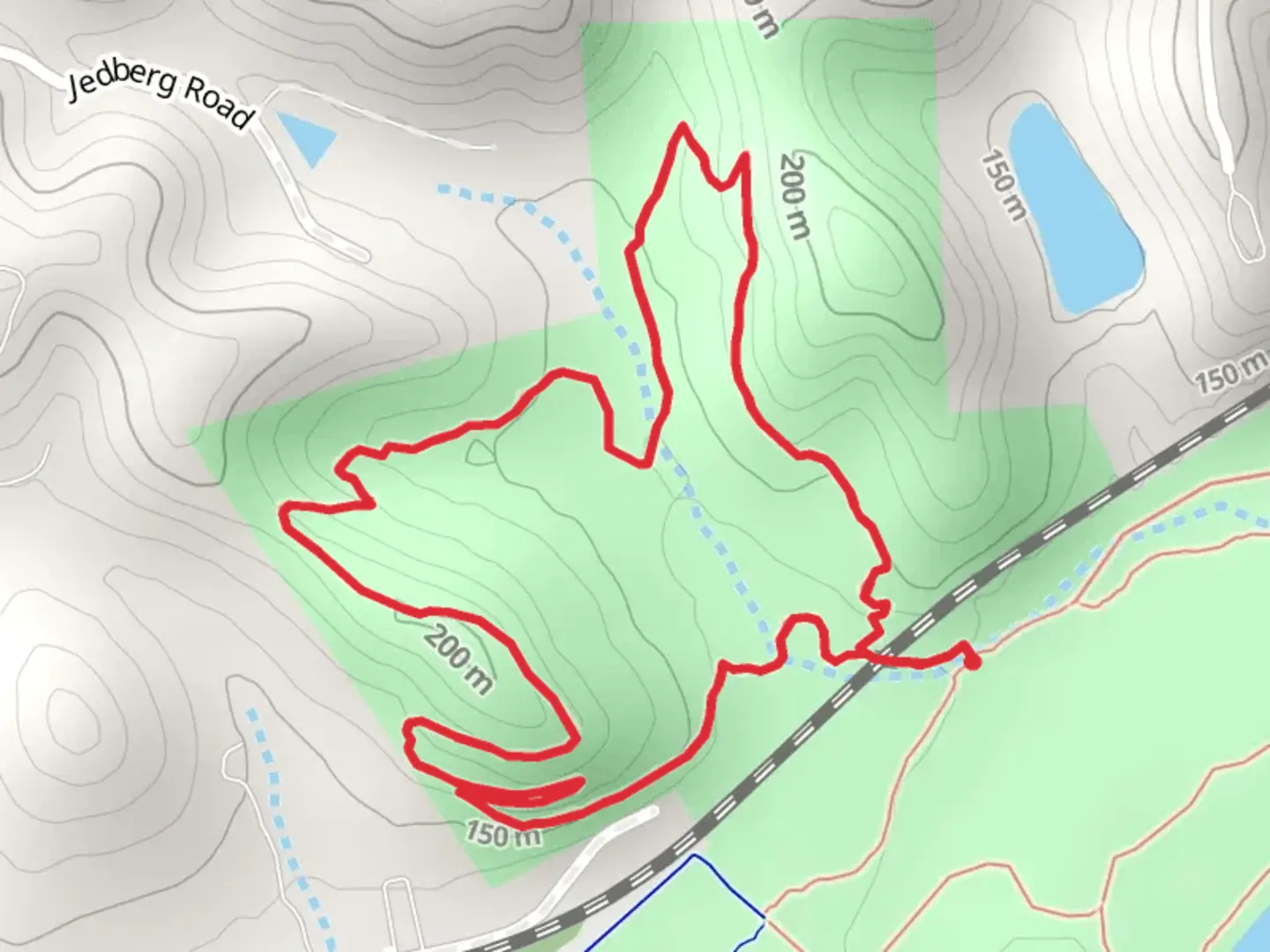An image depicting the trail Cedar Bluff Trail Loop and its surrounding area.