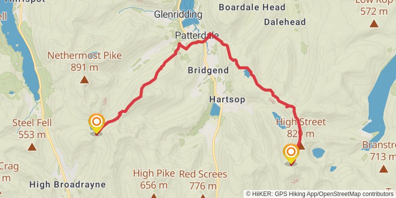 Wainwrights Way stage 9 Map