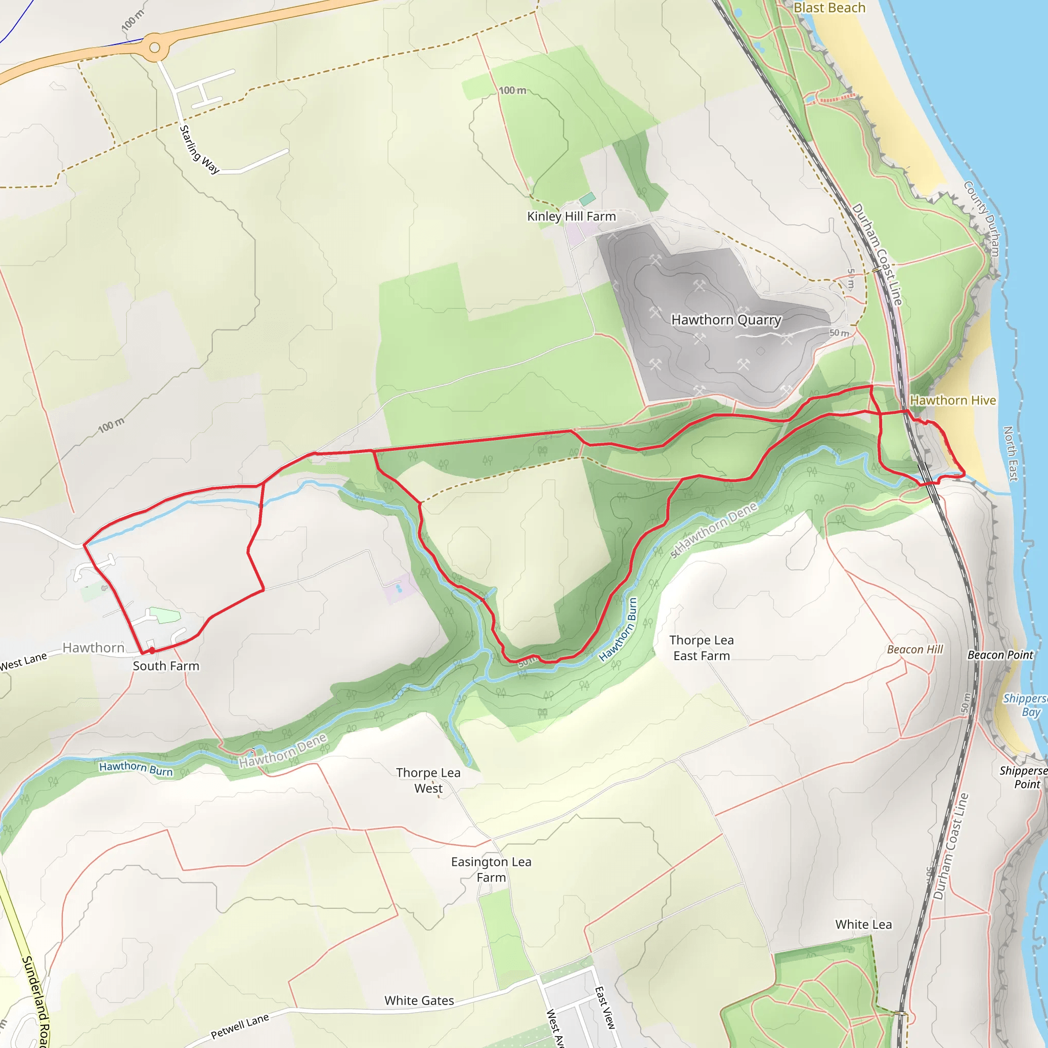 Hawthorn Wood Loop mobile static map
