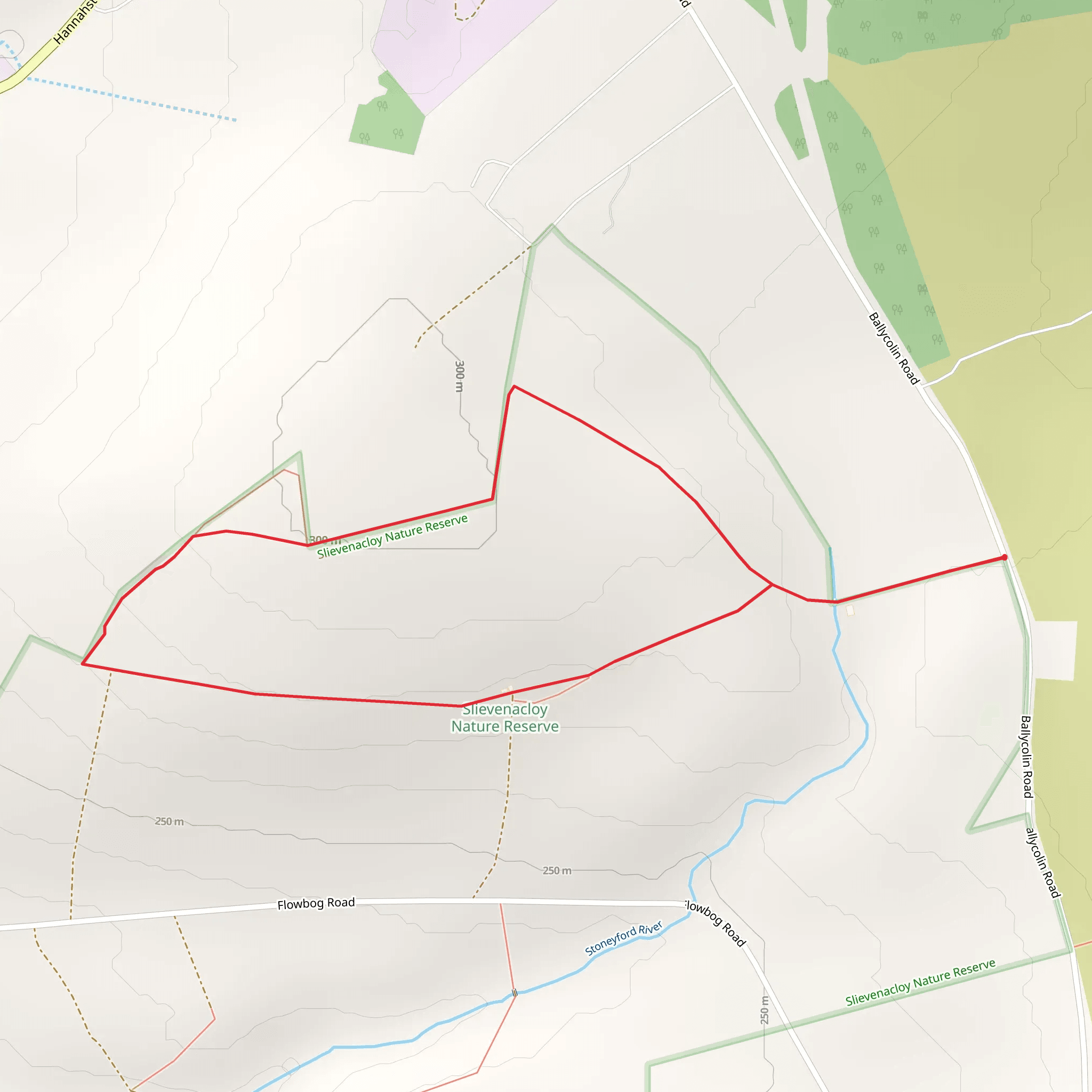 Slievenacloy - Priest's Hill mobile static map