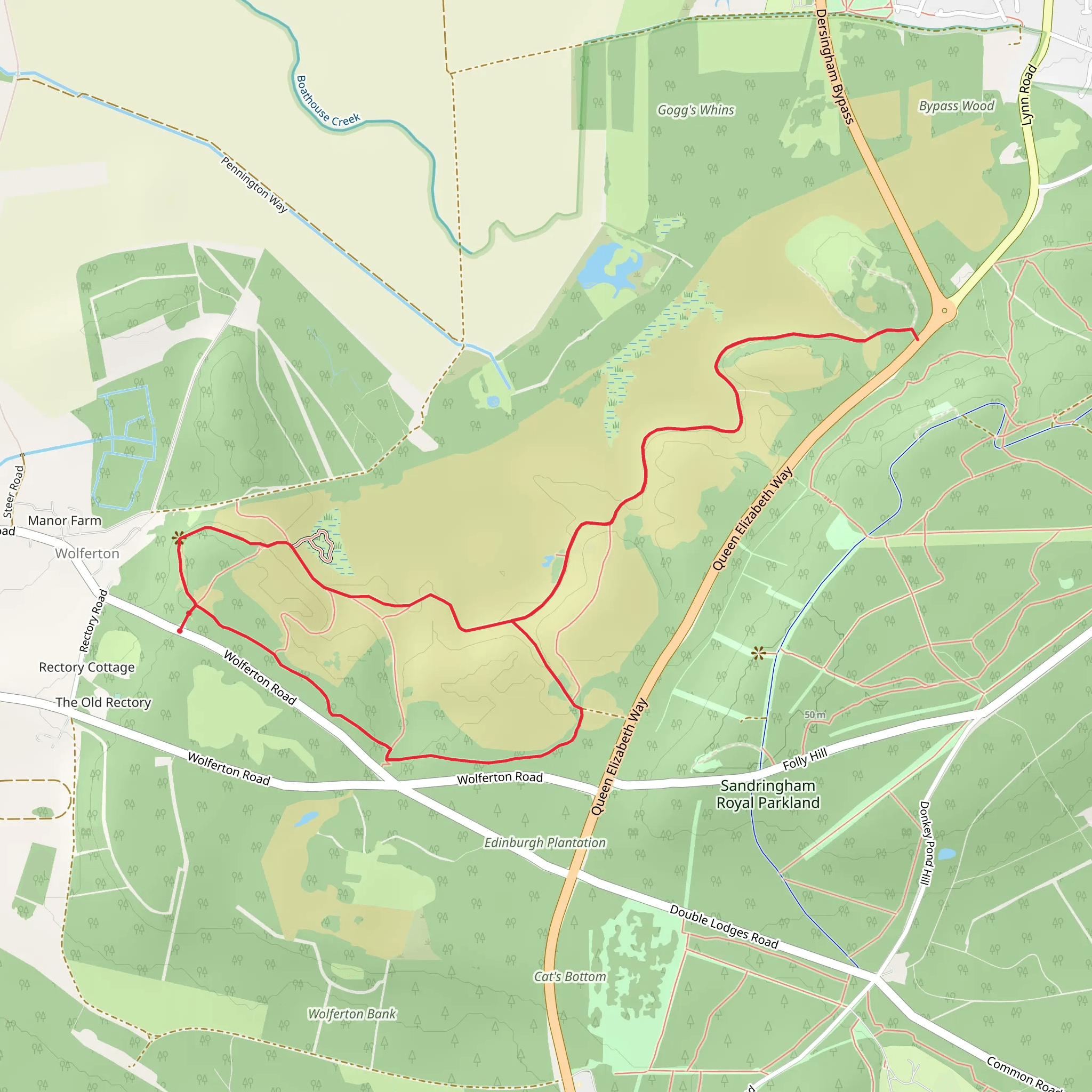 Dersingham Bog mobile static map