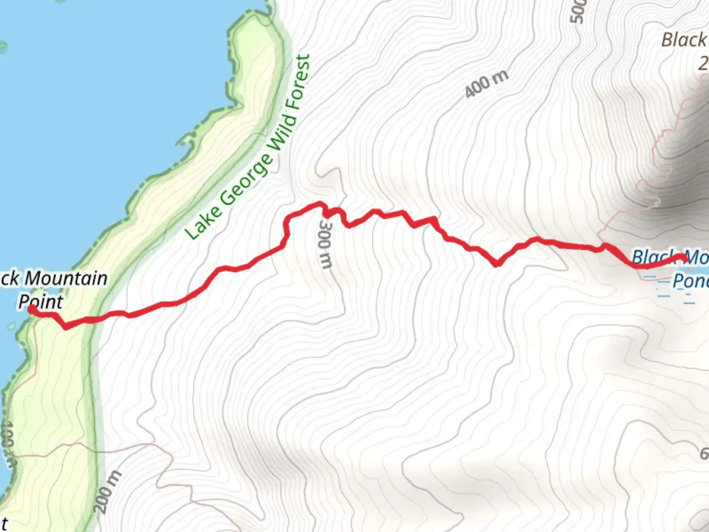 An image depicting the trail Black Mountain Ponds Trail and its surrounding area.