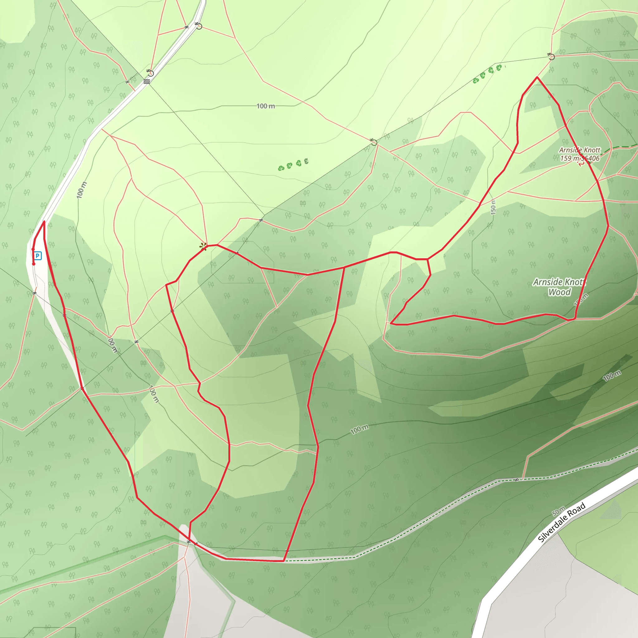 Arnside Knott Wood Walk mobile static map