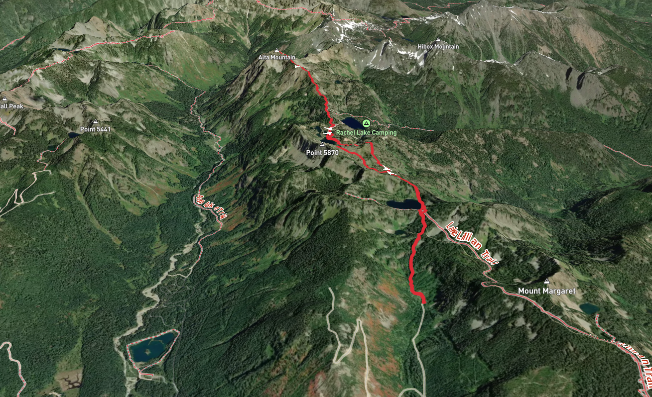 Lake Lillian, Rampart Lakes and Alta Mountain via Rampart Ridge Backdoor