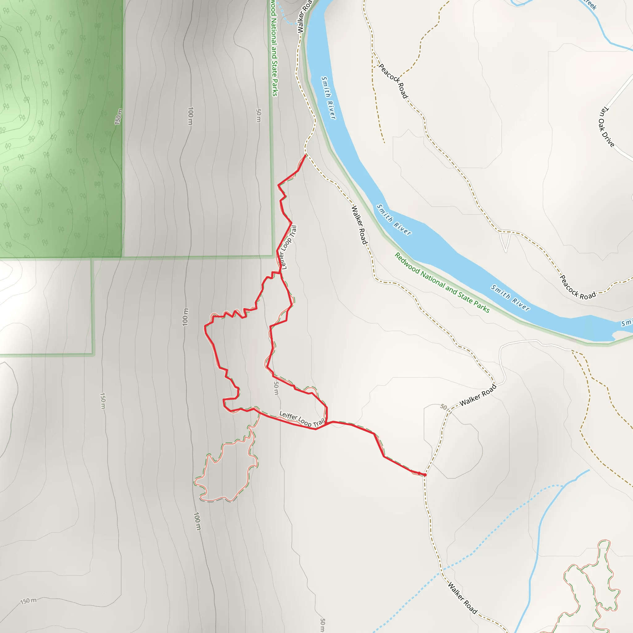 Leiffer Loop Trail mobile static map