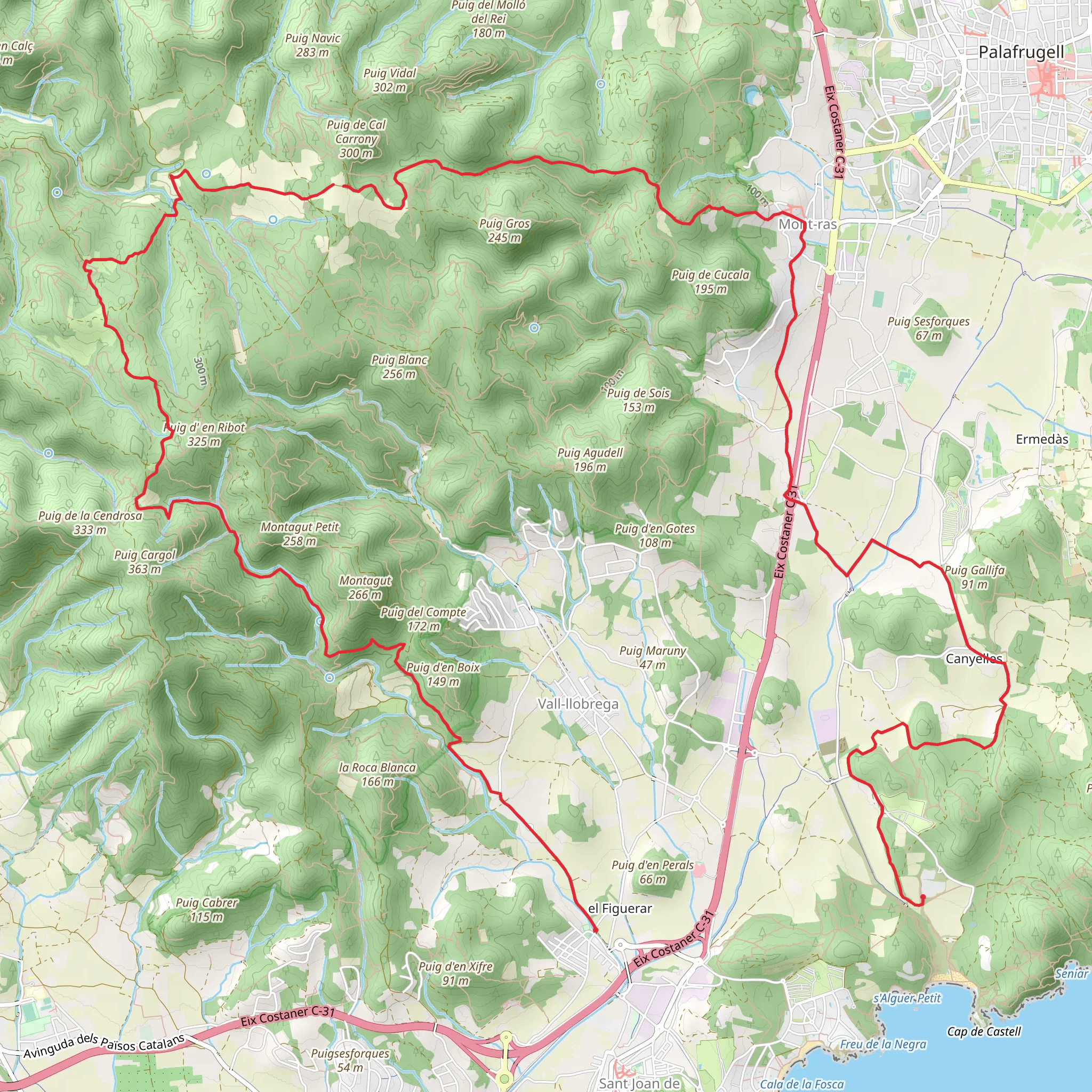 Palamós Trail PR C 105 mobile static map