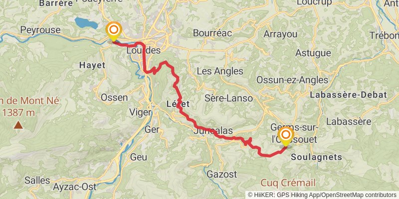 GR 78 - Sentier de Piémont stage 20 Map