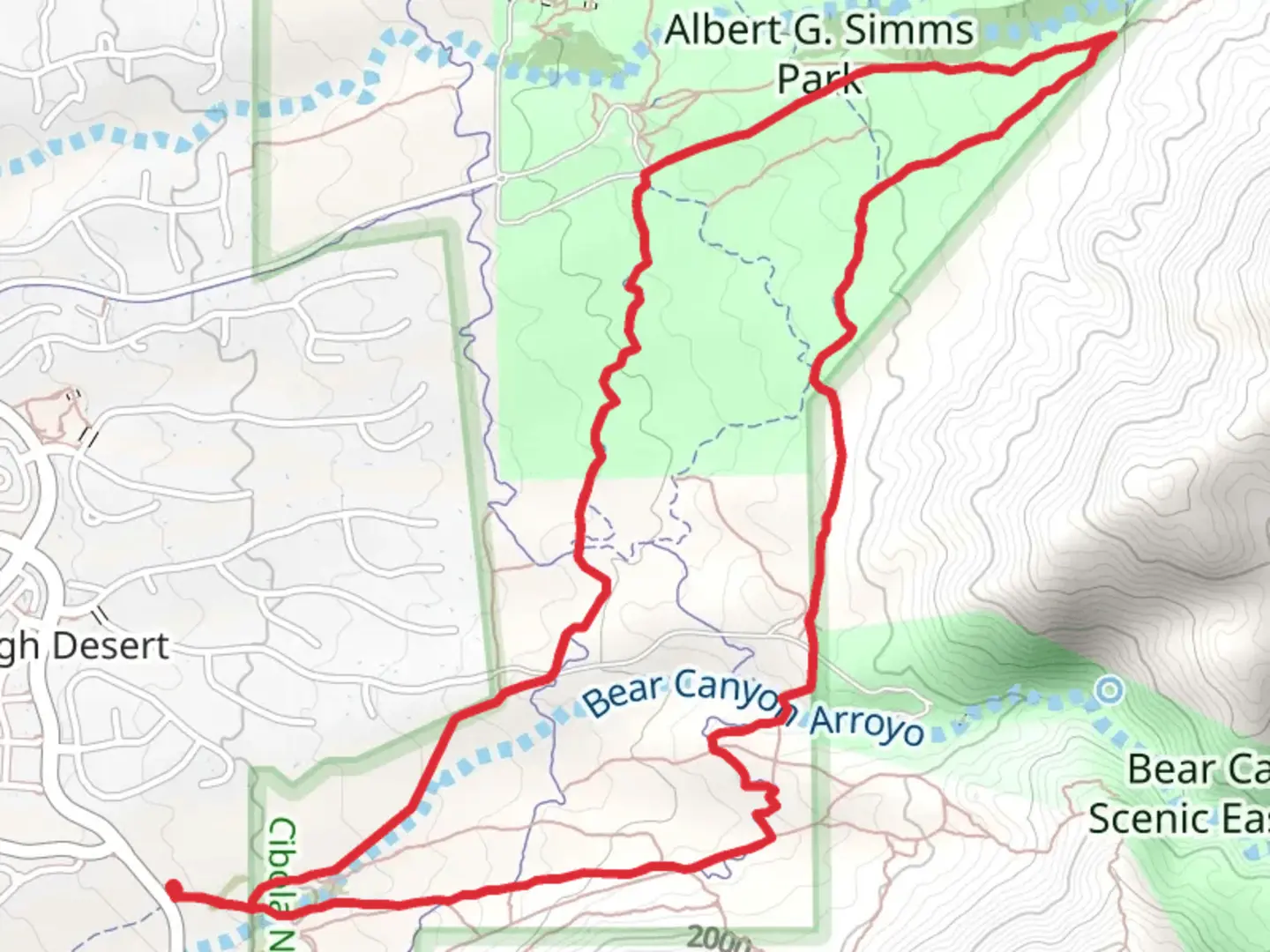 An image depicting the trail Trail 336 and Trail 341 and Trail 305 Loop and its surrounding area.